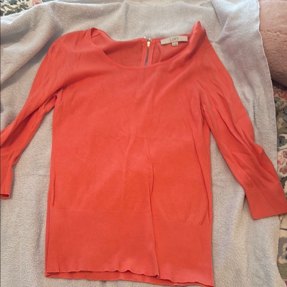 LOFT Vibrant Coral Blouse